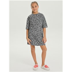 Платье домашнее "Леопард" Серый девочка
