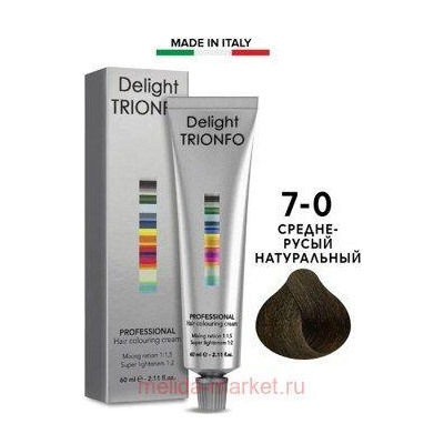 CD Делайт-Триумфо Стойкая Крем-краска 7-0 средне-русый натуральный 60 мл