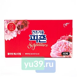 Салфетки-кондиционер для сушки Pigeon Signature Flower Festival с ароматом розы и жасмина 40 шт