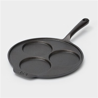 Сковорода-оладница, d=19.5 см, индукция, чугун, чёрная
