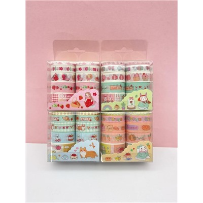 Набор декоративного скотча 10 шт. "Food stories", mix, шоу-бокс 8 шт.