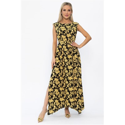 Платье Иниша (черно-желтое) П13924-4М