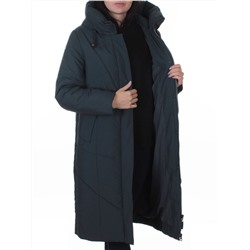 A616 BLUE/GRAY Пальто зимнее женское (верблюжья шерсть, +120 гр. холлофайбер)