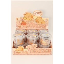 Набор для создания брелоков DIY, 6 шт. "Capybara life", mix, шоу-бокс 12 шт.