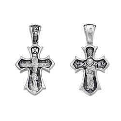 Крест (свт.Николай) из серебра литье частичное чернение