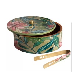 Роти-бокс с щипцами, Wooden Casserole for Roti (NRCBGF), произв. Nestroots