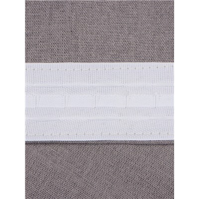 Шторы для кухни Этель ECO, серые, 130 +/-6×180 см - 2 шт., подхваты - 2 шт., 70% хлопок, 30% лён, 1