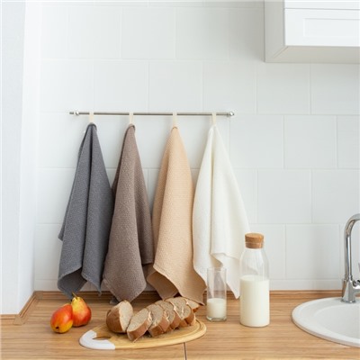 Полотенце SL HOME Home collection, коричневое, 38×65 см, лён 29%, хлопок 71%, плотность 215 г/м²