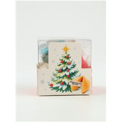 Печенье с предсказанием цветное в PVC-коробке «Улыбок в новом году», 4 шт.