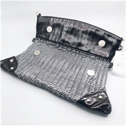 Sunflower Сумочка-клатч трансформер женский вечерний 053, лаковая кожа, черный