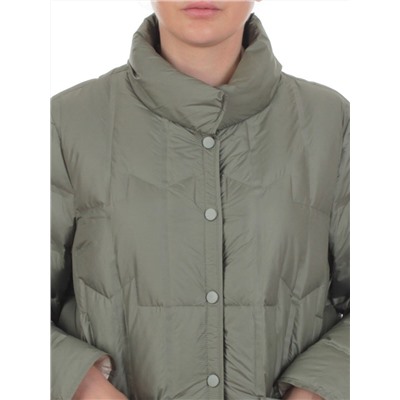 H24-328 GREEN Куртка пуховая облегченная женская (белый утиный пух)