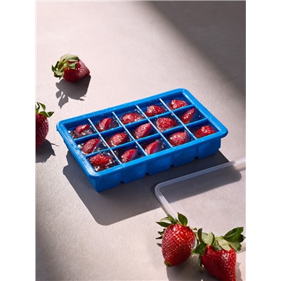 Форма для льда с крышкой Ice cubes, 15 ячеек