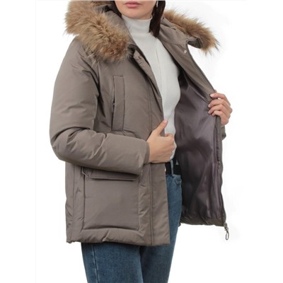 7368 GRAY/GREEN Куртка зимняя женская (200 гр. холлофайбер)
