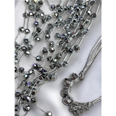 Комплект бижутерии "Хрустальная россыпь" , цвет серебристый