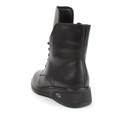 04-M3-830 BLACK Ботинки зимние женские (натуральная кожа, натуральный мех)