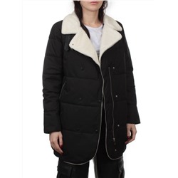 S24-236 BLACK Куртка демисезонная женская (100 гр. холлофайбер)