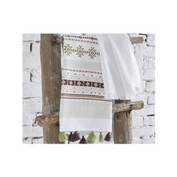 Махровые Кухонные Полотенца с Вышивкой 45x65 см 2 шт/уп Esna Çay Havlusu 45x65cm - EcoCotton