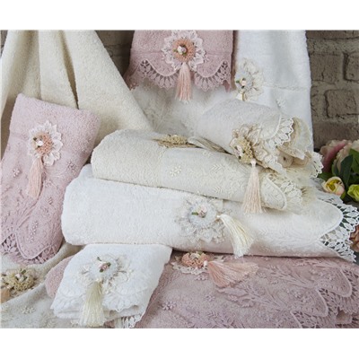 Хлопок Полотенце с Гипюром 50x90 см 1 шт/уп. Clara - Royal Nazik