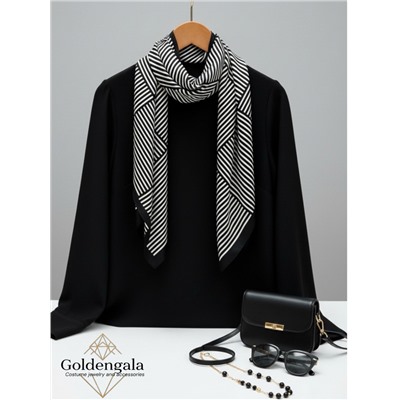 Косынка шелковая с принтом Арт 25183/010