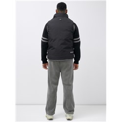 Жилет мужской утепленный спортивный черного цвета 15323Ch