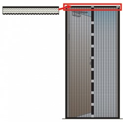Сетка антимоскитная универсальная 100x220см с магнитными замками УТ-4006 "Кружево" бежевая
