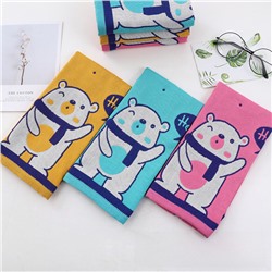 Gauze children's breathable towel, quick dry scarf, with little bears, wholesale