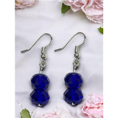 Комплект бижутерии "Хрустальная россыпь" , цвет яркий синий