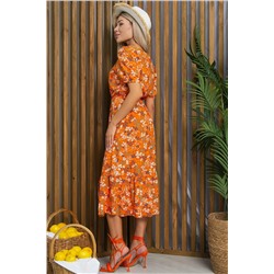 Платье Мирэль (оранжевое) П13204-35М