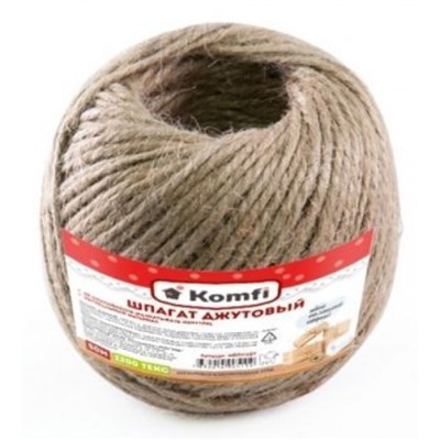 Шпагат джутовый 50м 1200 текс HRD050T Komfi