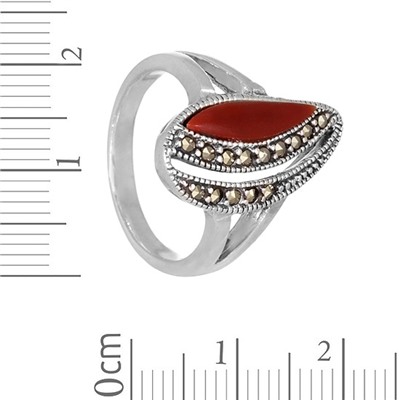 Кольцо 'Нюанс' с сердоликом и марказитами ТПКС.282СД0.98