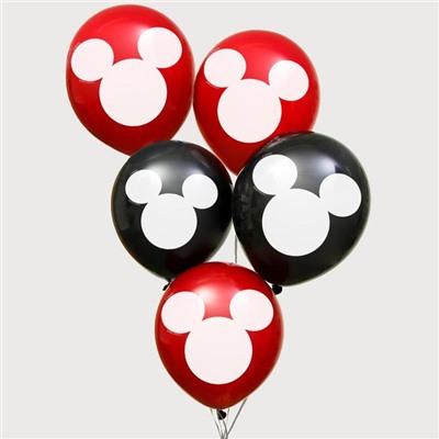 Воздушные шары "Mickey", Mикки Maус, 12 дюйм (набор 25 шт)