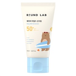ROUND LAB Детский солнцезащитный крем / Baby Mild Sunscreen SPF50+ PA++++, 60 мл