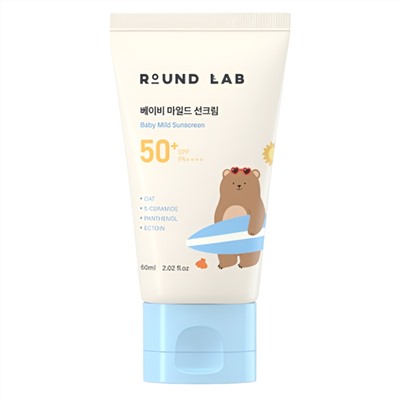 ROUND LAB Детский солнцезащитный крем / Baby Mild Sunscreen SPF50+ PA++++, 60 мл