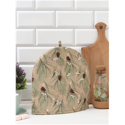 Грелка на чайник Этель Spruce branches 28×28 см, 100% хлопок, саржа 190 г/м²