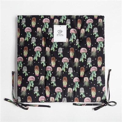 Подушка на стул "Этель" Succulents 42х42см, 100% хл, 190 г/м2