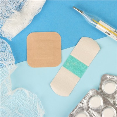 Лейкопластырь бактерицидный Верофарм набор 8 шт. на тканной основе, телесные