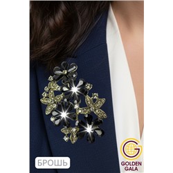 Брошь крупная с кристаллами БР4/3 модель 6