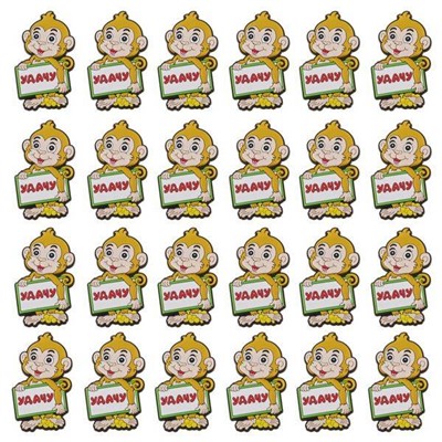 КОМПЛЕКТ ДЕКОРАТИВНЫХ ИЗДЕЛИЙ НА МАГНИТЕ ИЗ 24ШТ. ВЫСОТА=6 СМ.