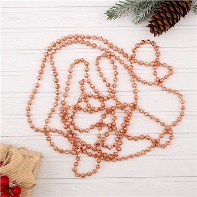 Бусы на ёлку «Весёлые шарики», длина 2.7 м, оранжевые