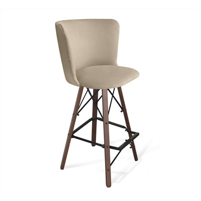 Стул барный SHT-ST36/S80
                        ванильный крем / темный орех / черный