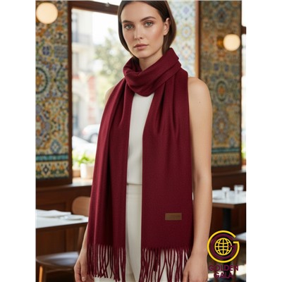 Шарф теплый женский кашемировый Арт 2581Ш/07 (темно-бордовый)