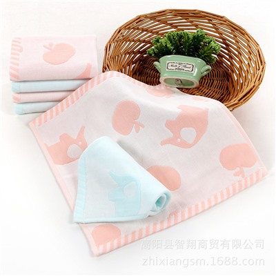Apple, gauze soft handkerchief for kindergarten, water absorbent, wholesale