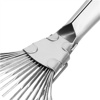 Грабли веерные стальные, 350 мм, 18 круглых зубьев, оцинкованные, без черенка, Сибртех