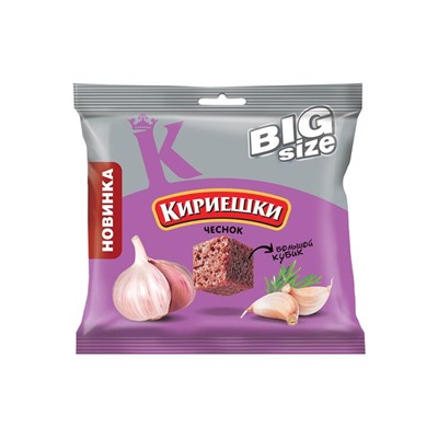 «Кириешки Big Size», сухарики  «Чеснок пшеничные», 80 г