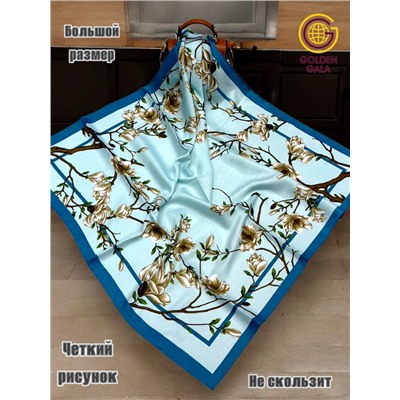 Платок утепленный Сакура цвет 3040/10 (бирюзово-голубой)