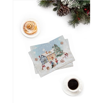 Зима в Простоквашино голубой фон Комплект салфеток 2шт 30х45см 2106107