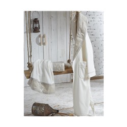 Подарочный Набор Халат + Полотенце + Тапочки (XL) Ayliz Krem Bayan Bornoz Seti - Xlarge- EcoCotton