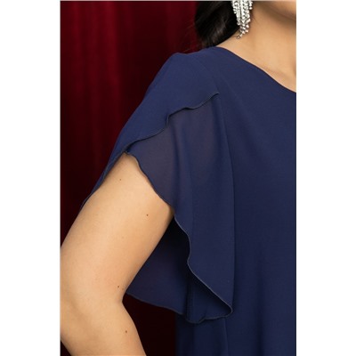 Блуза Магнолия (синяя) Б11053