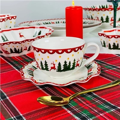 164-059 Чайный набор 12пр. 240мл НОВЫЙ ГОД в под.уп.(х6)Фарфор