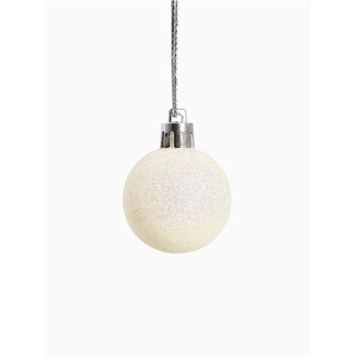 Ёлочные игрушки «Снег», шары новогодние, набор 24 шт., d=4 см, белый